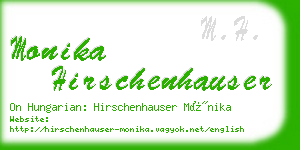 monika hirschenhauser business card